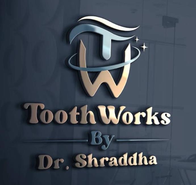 ToothWorks Dental Clinic Logo - Dr. Shraddha Mandowara, Vasna Bhayli, Vadodara